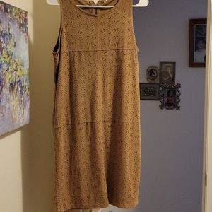 Close Out 🚨4 for 20 (Bundle price)  EUC Vintage suede stretch midi dress  M